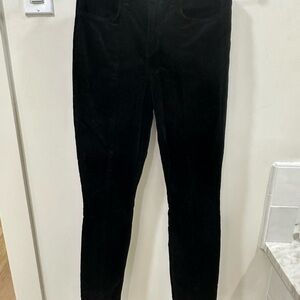 L'AGENCE Black Velvet Split Ankle Pants